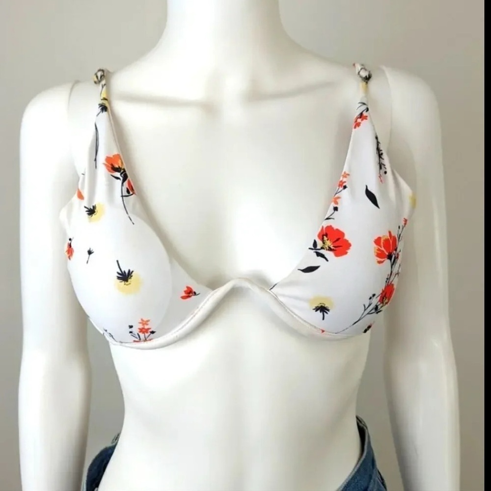 Floral Print Women's Bikini Top